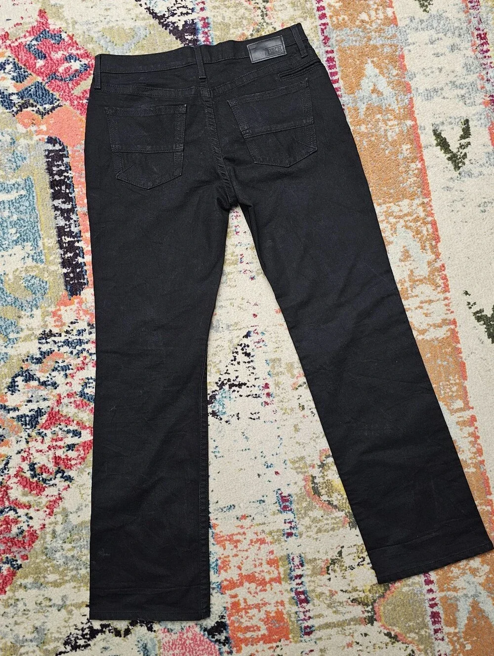 BKE Buckle Jake Men's Bootleg Denim Jeans Size 36L Measures 36 x 34 Black